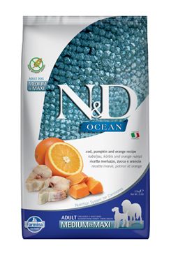 N&D OCEAN DOG GF Adult M/L Codfish&Pumpkin&Orang 2,5