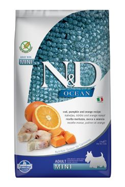 N&D OCEAN DOG GF Adult Mini Codfish&Pumpki&Orang 2,5