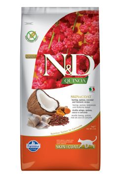 N&D GF Quinoa CAT Skin&Coat Herring & Coconut 5kg