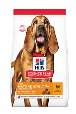 Hill&#039;s Can.Dry SP Mature Adult7+ Light Med.Chicken14kg
