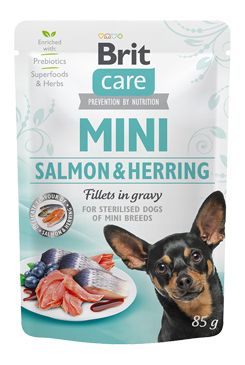 Brit Care Dog Mini Salmon&Herring steril fillets 85g