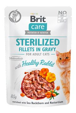 Brit Care Cat Fillets Gravy Steril Healthy Rabbit 85g