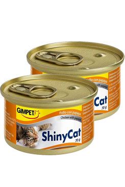 Gimpet kočka konz. Shiny Cat kuře+papája 2x70g