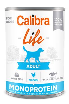 Calibra Dog Life konz.Adult Chicken with rice 400g