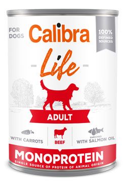 Calibra Dog Life konz.Adult Beef with carrots 400g