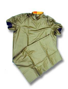 Porodní plášť zelený, krátký rukáv,suchý zip 130cm 1ks