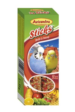 Avicentra tyčinky andulka - ovoce+med 2ks