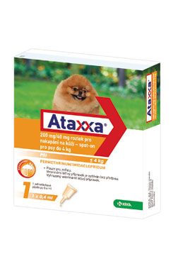 Ataxxa Spot-on Dog S 200mg/40mg 1x0,4ml