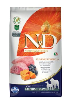 N&D GF Pumpkin DOG Adult M/L Lamb & Blueberry 2,5kg