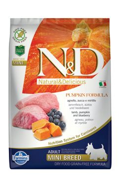 N&D GF Pumpkin DOG Adult Mini Lamb & Blueberry 7kg