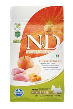 N&D GF Pumpkin DOG Adult Mini Boar & Apple 800g