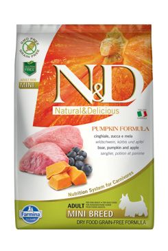 N&D GF Pumpkin DOG Adult Mini Boar & Apple 7kg