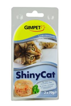 Gimpet kočka konz. ShinyCat tuňak/krevety 2x70g