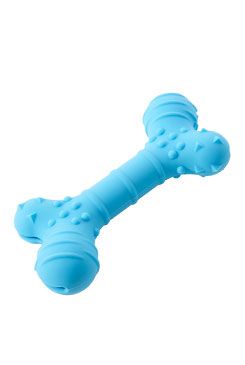 Hračka pes BUSTER Flex Bone, modrá 16cm