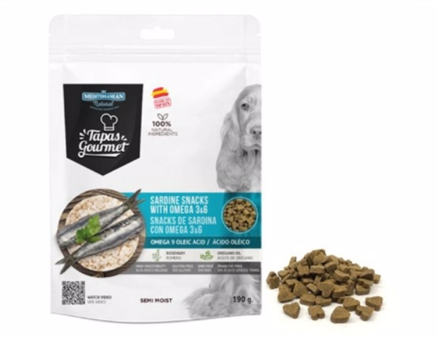 Tapas Gourmet snack Dog Sardine with Omega 190 g