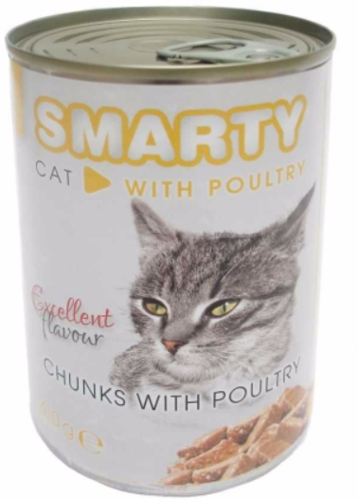 SMARTY Cat Drůbeží chunks, konzerva 410 g