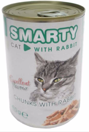 SMARTY Cat Králík chunks, konzerva 410 g