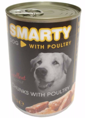 SMARTY Dog Drůbeží chunks, konzerva 410 g