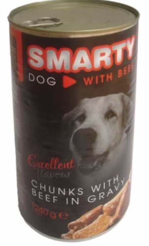 SMARTY Dog Hovězí chunks. konzerva 1240 g