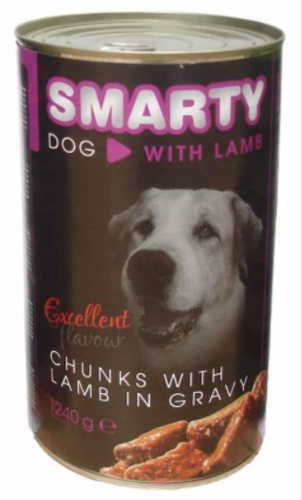 SMARTY Dog Jehněčí chunks, konzerva 1240 g