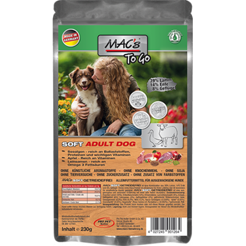 SOFT MACs Dog GRAIN FREE JEHNĚ A KACHNA 230g
